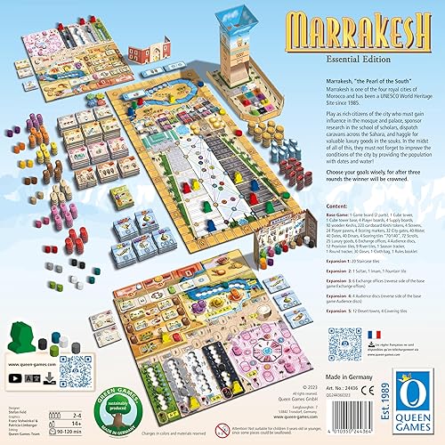 Miniatura 3 de Queen Games Marrakech Essential Edition - Juego de mesa de estrategia, a partir de 14 años, 2-4 jugadores, 90-120 minutos