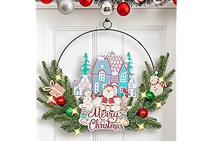 3D LED Christmas Door Sign with Hanging Design for Indoor and Outdoor Festive Decor