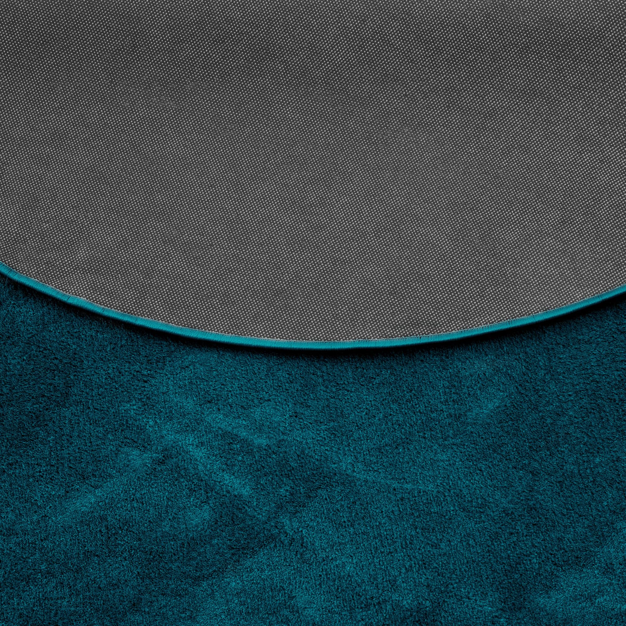 Tapis Shaggy Rond Melia Bleu Pétrole – Ultra Doux et Moelleux pour Salon