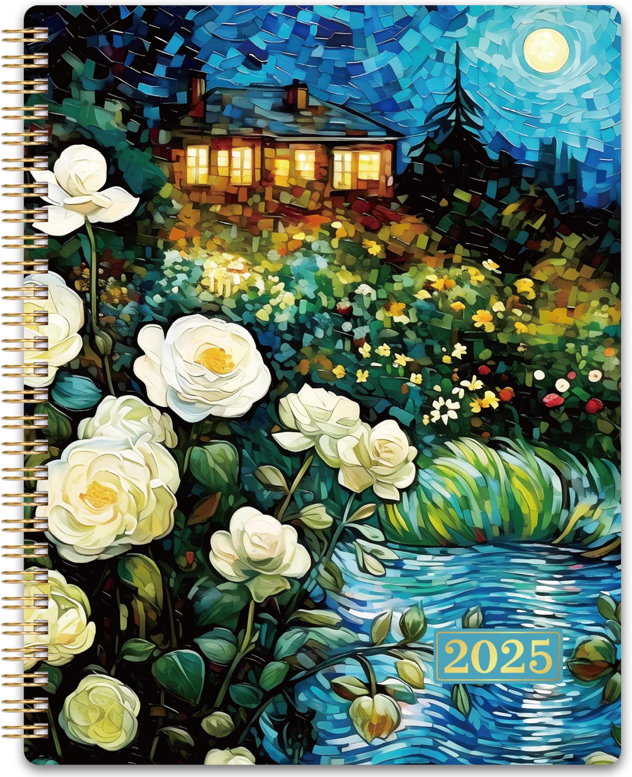 2025 Planner - Weekly & Monthly Planner 2025, Runs from Jan 2025 to Dec 2025, 8" x 10", Weekly & Monthly Spreads, Tabs, Twin-Wire Binding, Check Boxes