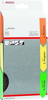Bosch Accessories 3-piece Sanding Sponge S470 Best for Profile Set (wood, plastic and metal, 69 x 97 x 26 mm, accessories for hand sanding)