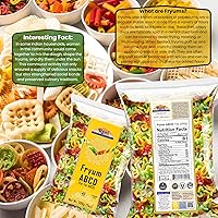 Vista 4 de Rani Far Far/Fryums (pellet de trigo y tapioca) Forma ABCD 7 oz (200 g) ~ Vegano, Kosher, sin cocinar, utilizado para hacer papad