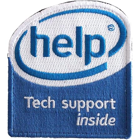 Amazon ワッペン屋dongri Help Tech Support Inside パロディ ベルクロワッペン A0150 ワッペン アップリケ 通販