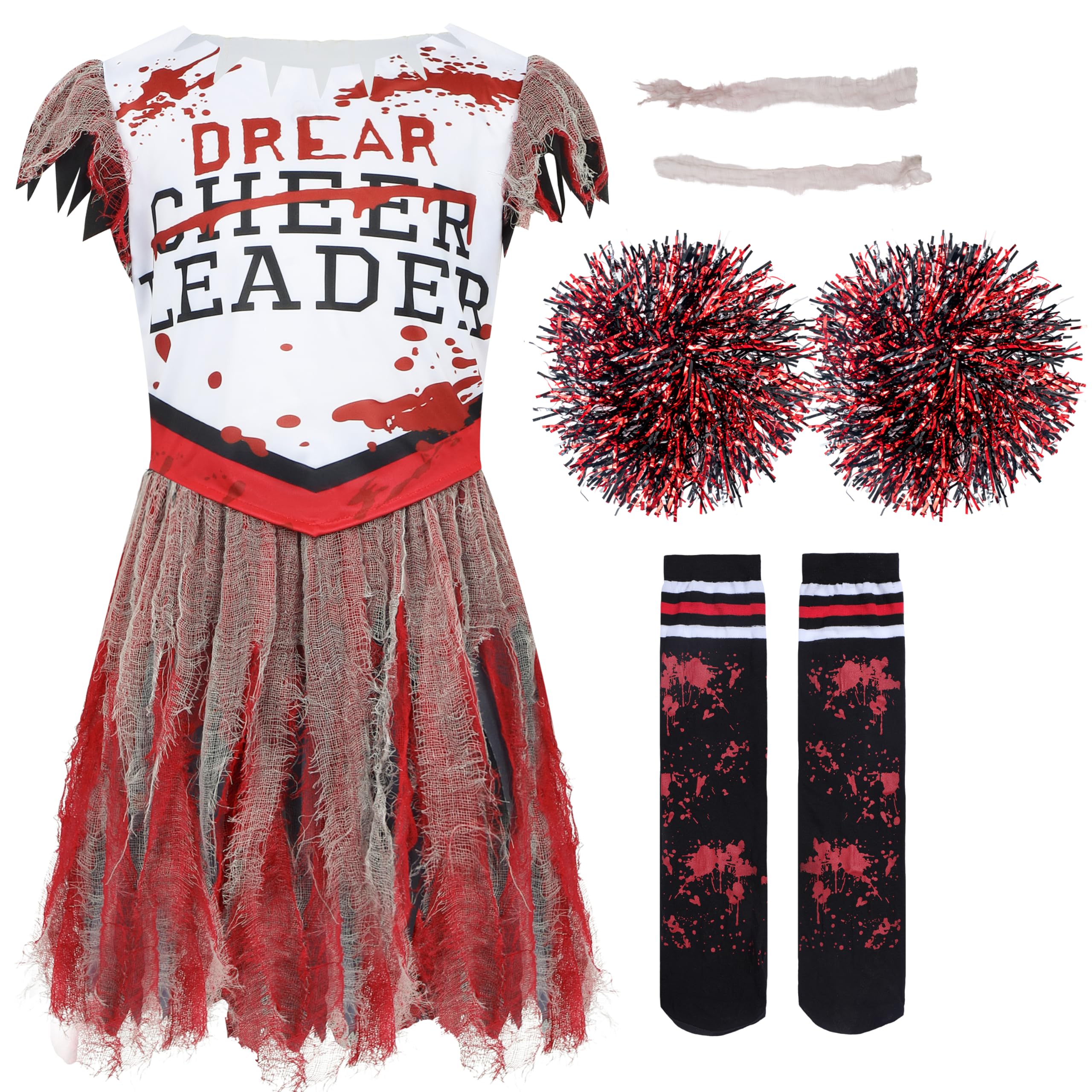 Spooktacular Creations Zombie Halloween Cheerleader Costume - Image 4