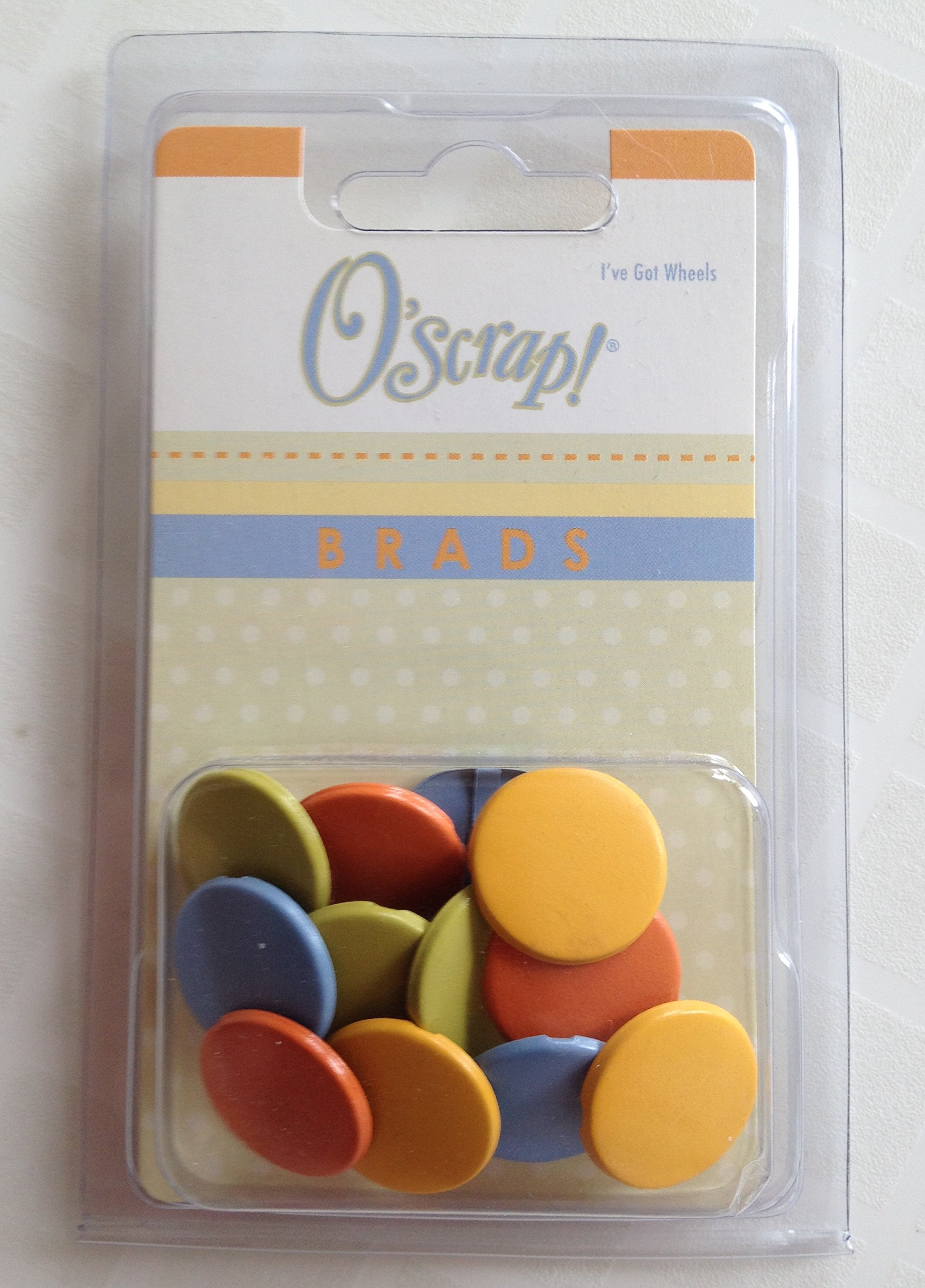 I've Got Wheels Round Brad Assortment for Scrapbooking (AC148)