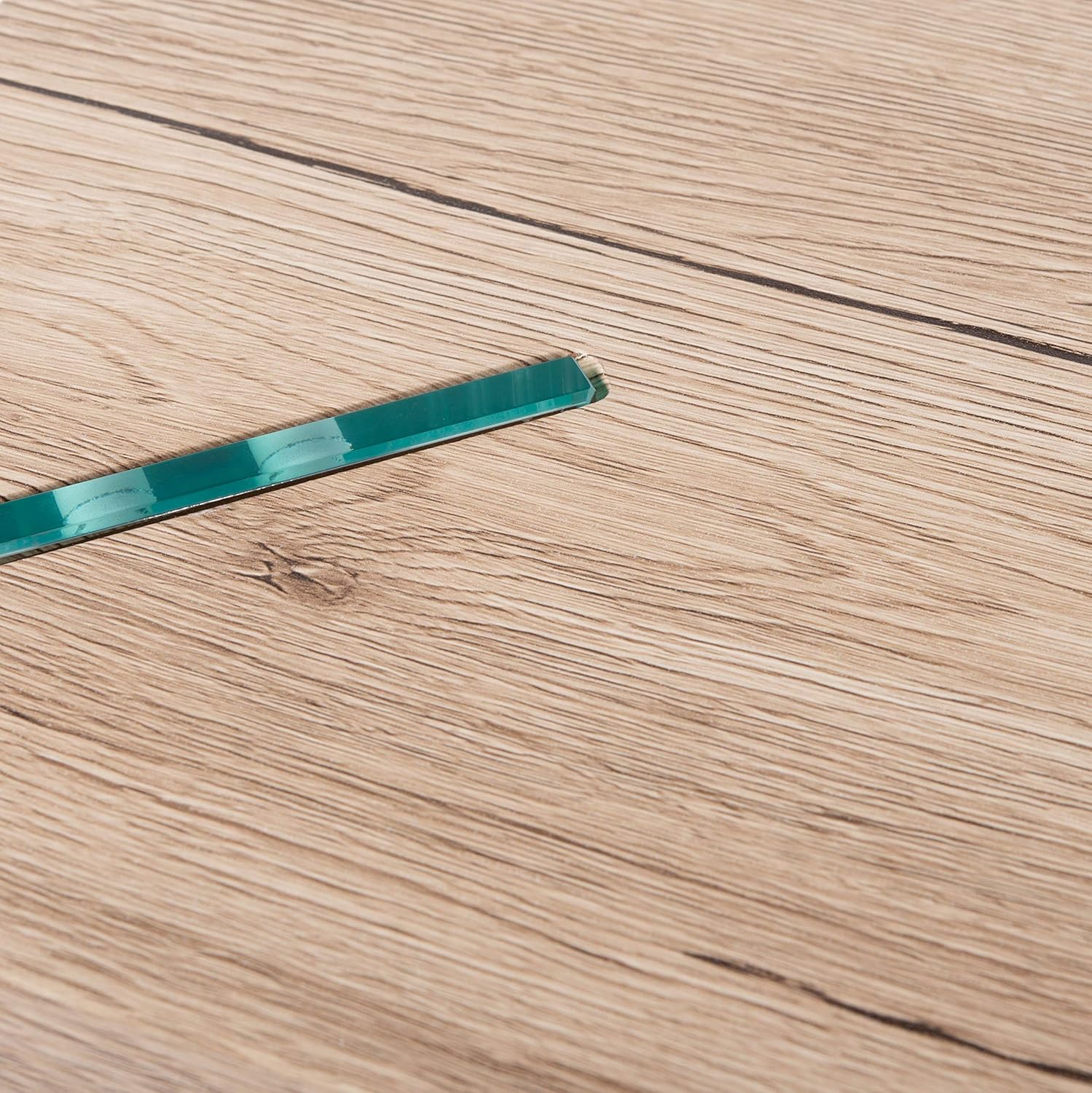 SAFAVIEH Home Collection Katelyn Rectangular Floating Coffee Table COF7002B, 43.3" W x 23.6" L x 15.7" H, Natural/Glass Legs