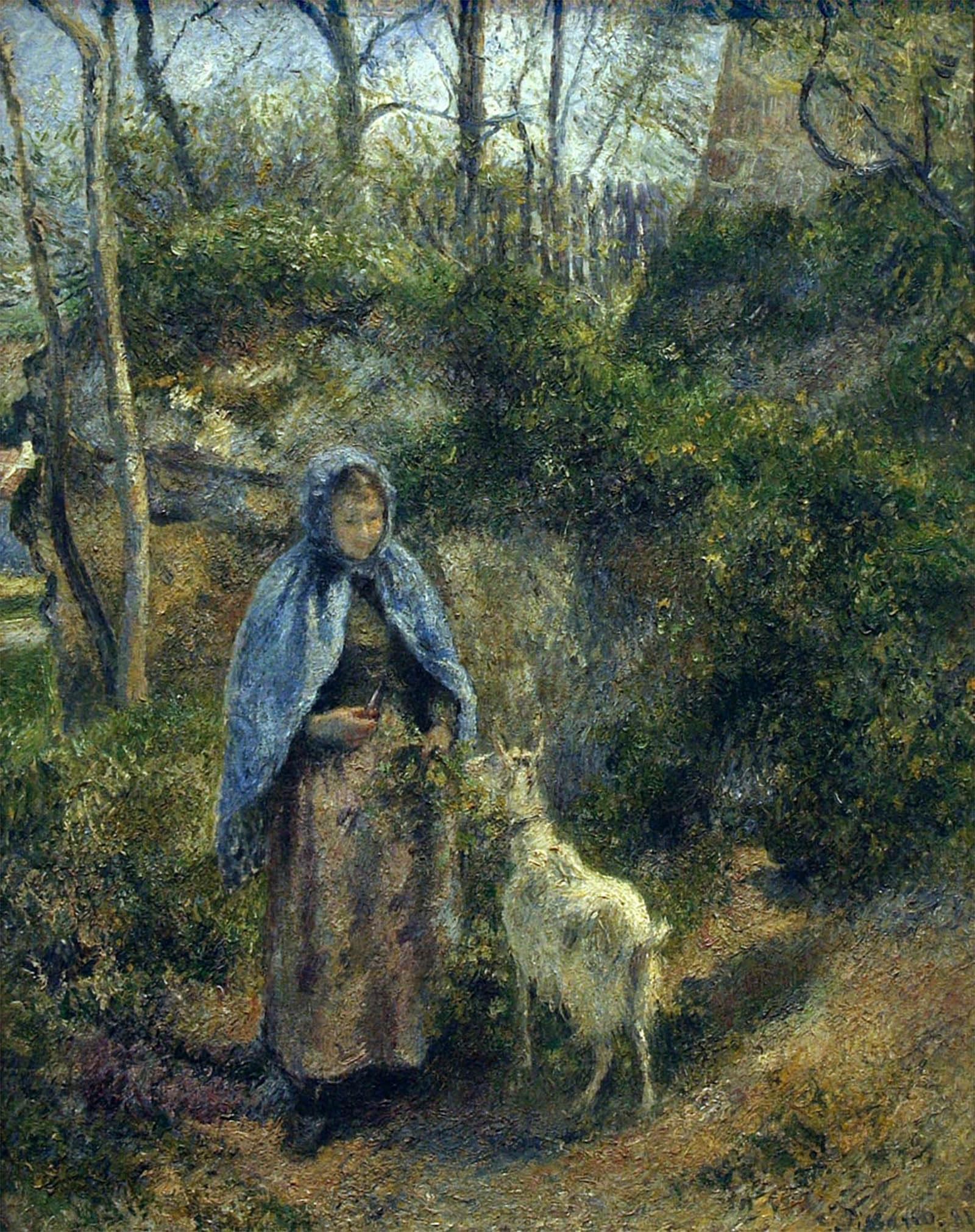 POSTERIIk Famous Print Pop Art Wall Art Graffiti the Goat Guard by Camille Jacob Pissarro Art Prints for Home Decor 60x90cm