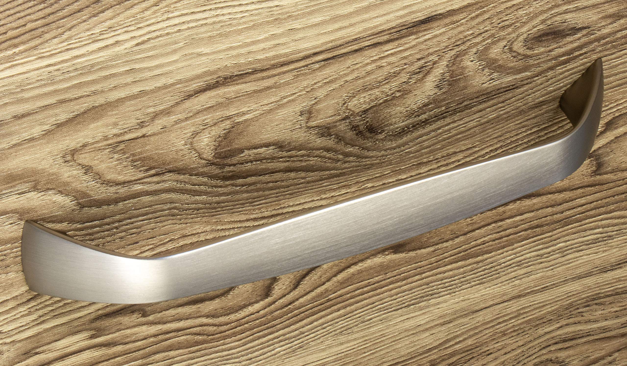 GedoTec Schubladengriff Edelstahl Möbelgriff 128 mm Schubladen - KARO | Griff Höhe 25 mm | Metall Küchengriff abgerundet | Türgriff Schranktür & Küche | 10 Stück - Bogengriffe für Schränke & Kommoden