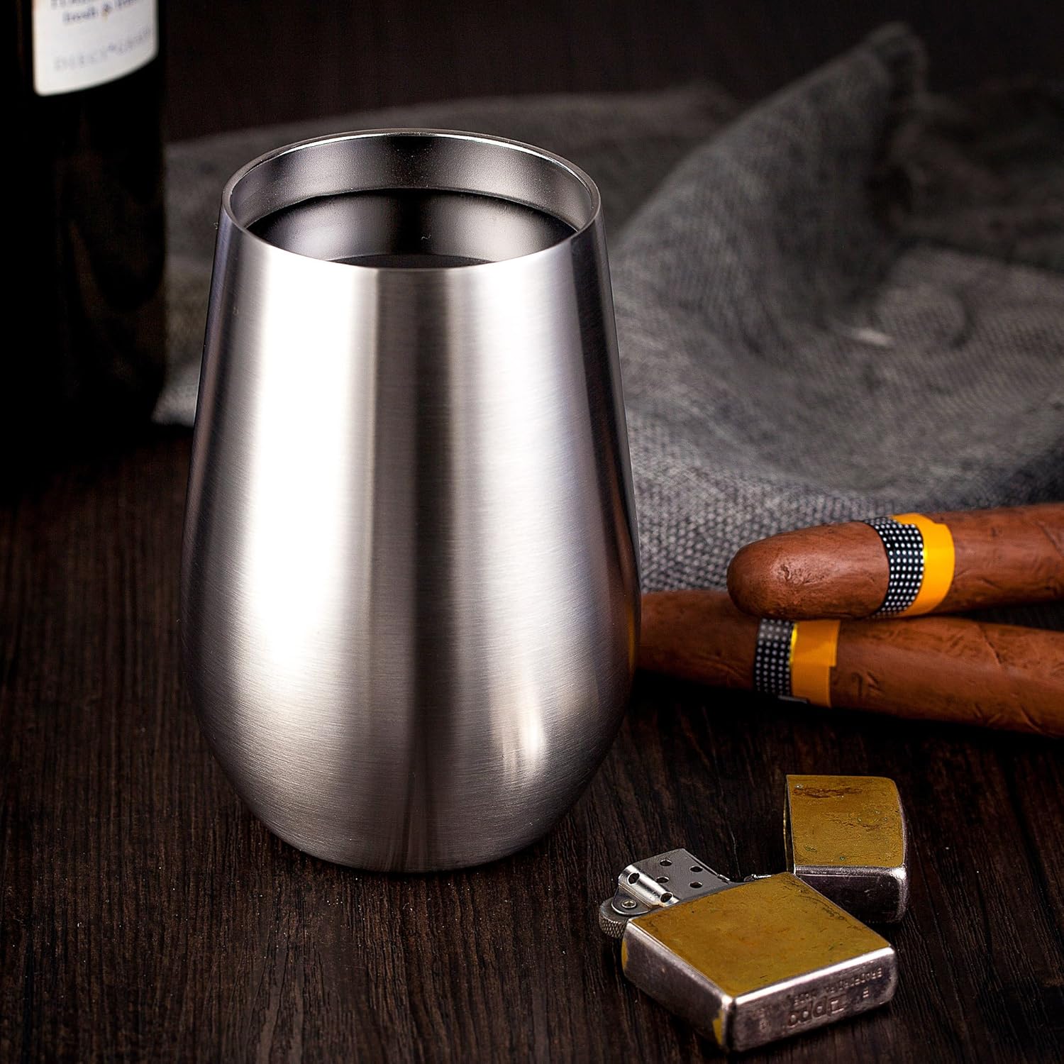 Bеѕt Dеаl Prоduсt Outdoor Vacuum Insulated Wine Tumblers with Lids (Set of 2), Stainless Steel Glasses 12oz - Double Wall Stemless Metal Cup - Travel, Camping, Lightweight, Unbreakable, Portable, BPA Free