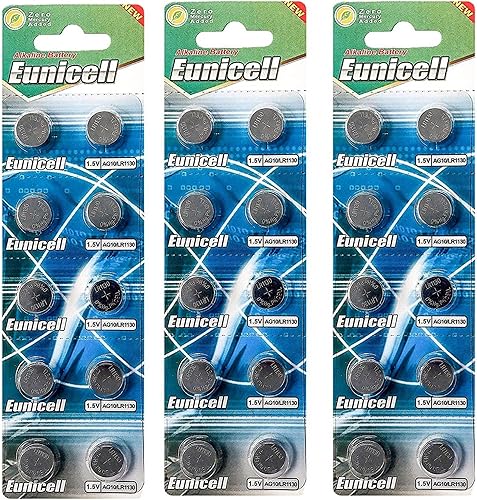 30 pilas de botón alcalinas AG10 - G10 LR54 LR54SW LR1130 L1130E LR1130SW LL1131 L1131E SR1130W 389 390 Tipo