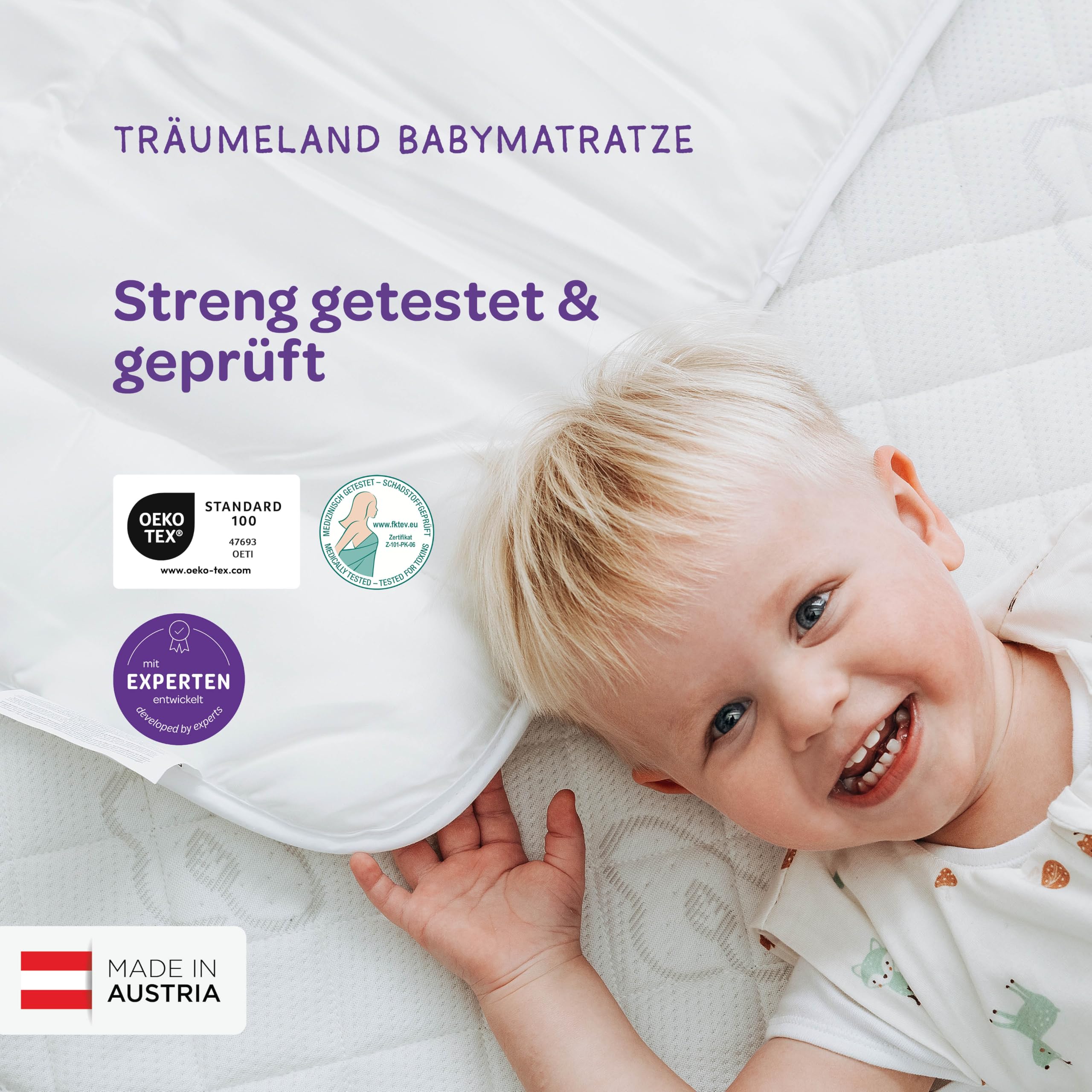 Träumeland T015101 Materasso per bambini North Star, 60 x 120 cm