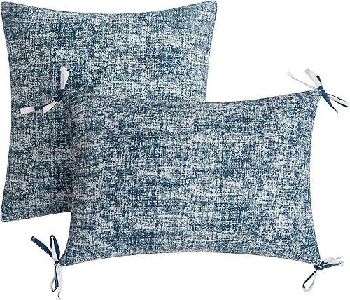 Miniatura 8 de Juicy Couture Cabana - Juego de ropa de cama reversible a rayas, tamaño QueenMatrimonial, estampado de rayas lavandablanco, juego de 6 piezas,