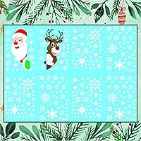 Vista 4 de 406pcs Christmas Window Clings for Glass Windows Christmas Window Decals Snowflakes Christmas Decorations Christmas Window Stickers for Kids Holiday