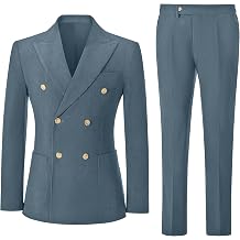 Men 2 Piece Corduroy Suit Slim Fit Suits Double Breasted Suit Blazer Jacket Pants Set Formal Wedding Prom Tuxedos