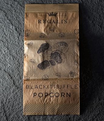 Regalis Microwavable Black Truffle Popcorn, Non-GMO Kernels, Real Black European Truffle, 3 Bags