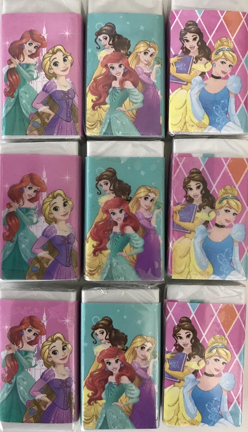 Disney Princess 9 Count Erasers Amazon.co.uk Stationery & Office