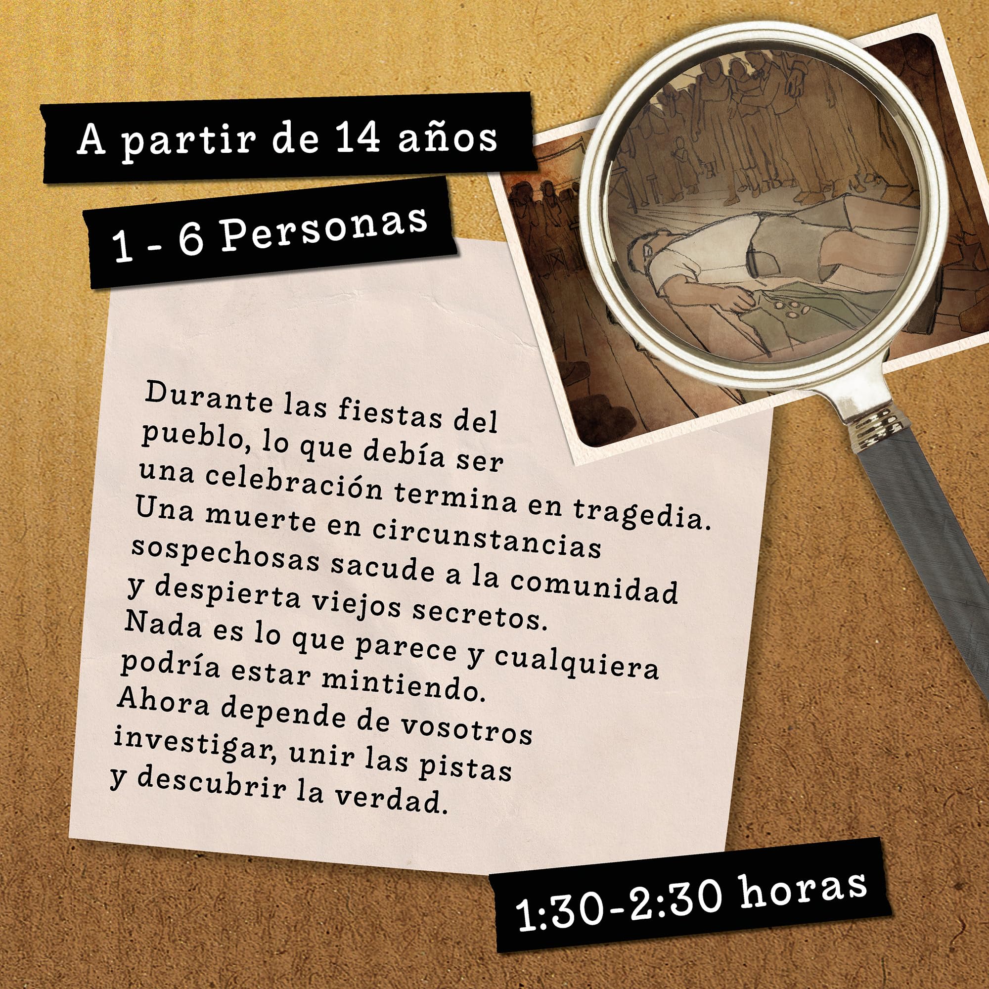 Hidden Games Escena del Crimen: El Crimen de Quintana de la Matanza, crimenes imperfectos, Exit Juego de Mesa de Misterio y Detectives cooperativo, 1-6 Jugadores, a Partir de 14 años, en español