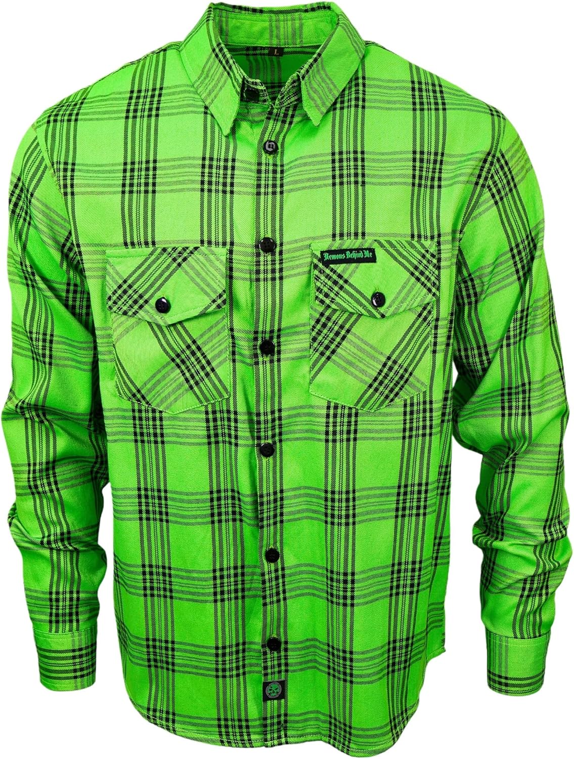 Demons Behind Me The Resurgence Flannel (Hidden Snap Collars)