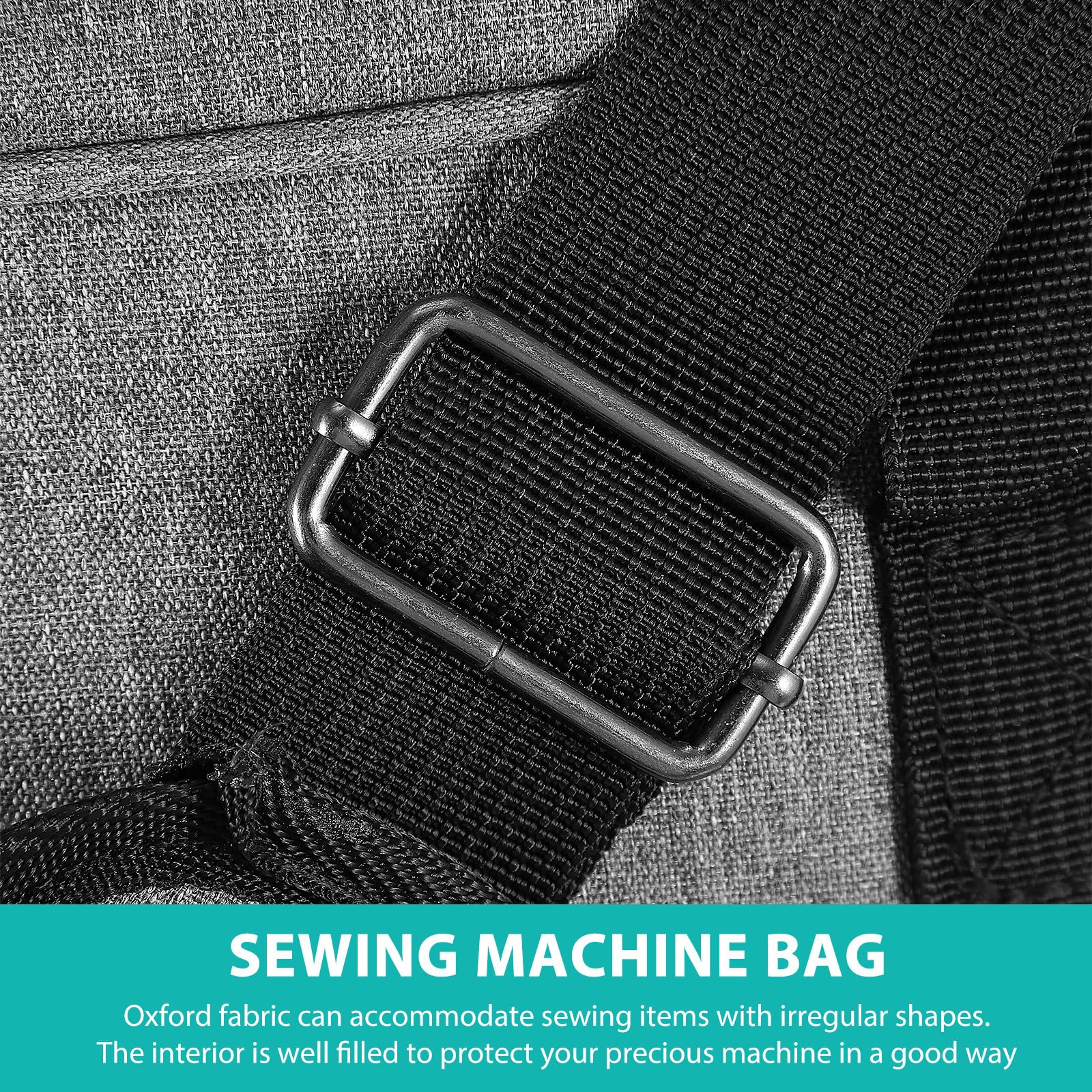 Borsa Porta Macchina da Cucire Oxford 600d Ampio Apertura e Grande Capacità per Proteggere la Macchina da Cucire Durante Viaggi All'aperto