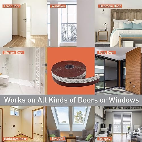 Miniatura 5 de Burlete de sellado de puerta  Cinta de sellado de silicona para burlete alrededor de puertas, ventanas, duchas, etc.  Sello resistente y flexible