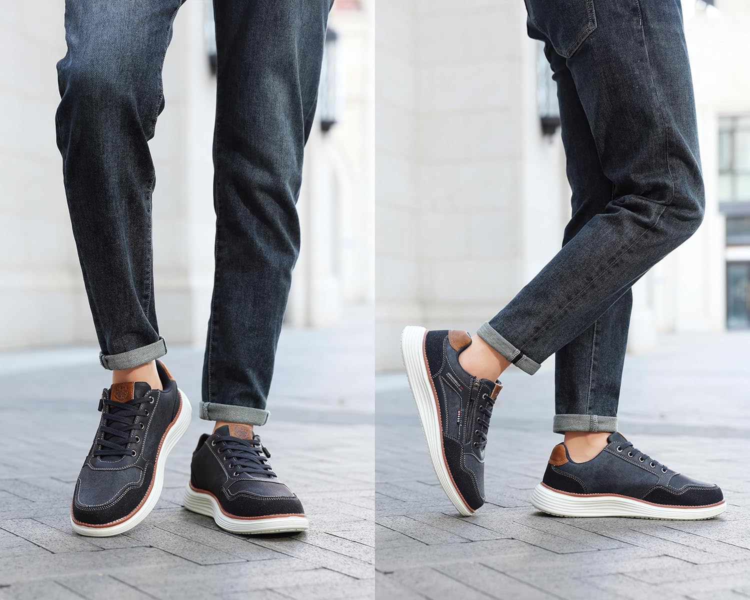 ARRIGO BELLO Mens Shoes Casual for Men Fashion Sneakers with Zipper Lightweight Walking Trainer Size 8-12US - Image 7