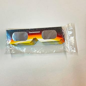 Bookishbunny 6 Pairs Solar Eclipse Viewers Paper Glasses Sun Viewing ISO Certified