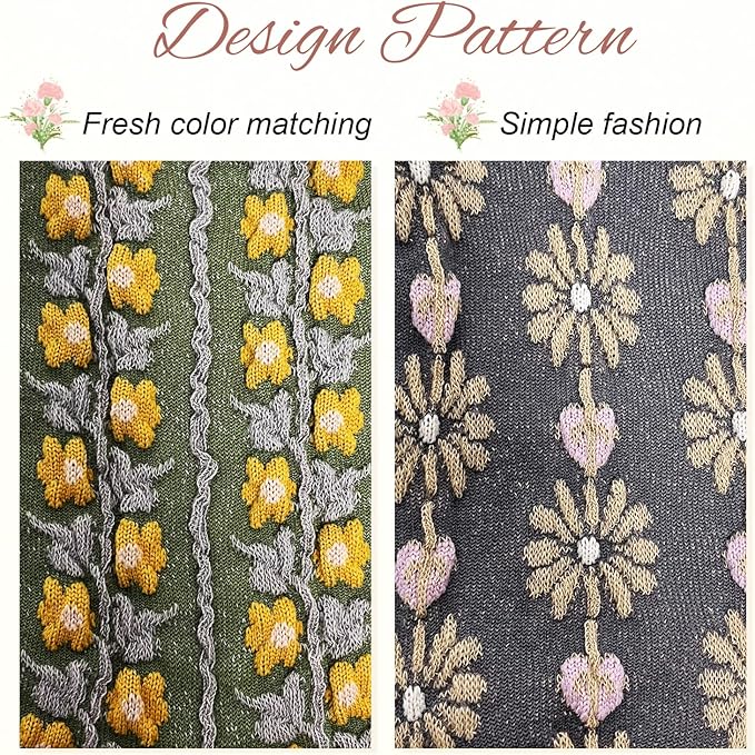 5 Pares Calcetines Florales Mujer Algodón Vintage Tobillero miniatura 2