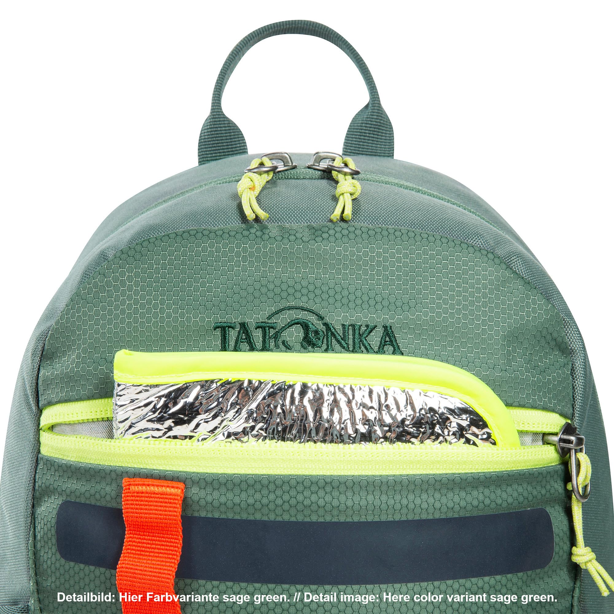 Tatonka Kinderrucksack Husky Bag JR 10 - Rucksack für Kinder ab 4 Jahren - Mit Reflexstreifen und inkl. Sitzkissen - Mädchen und Jungen - 10 Liter - sage green