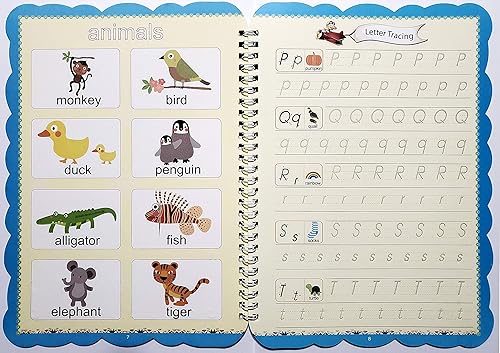 Miniatura 5 de Práctica de escritura a mano - Libro de trabajo reutilizable de seguimiento de letras y números