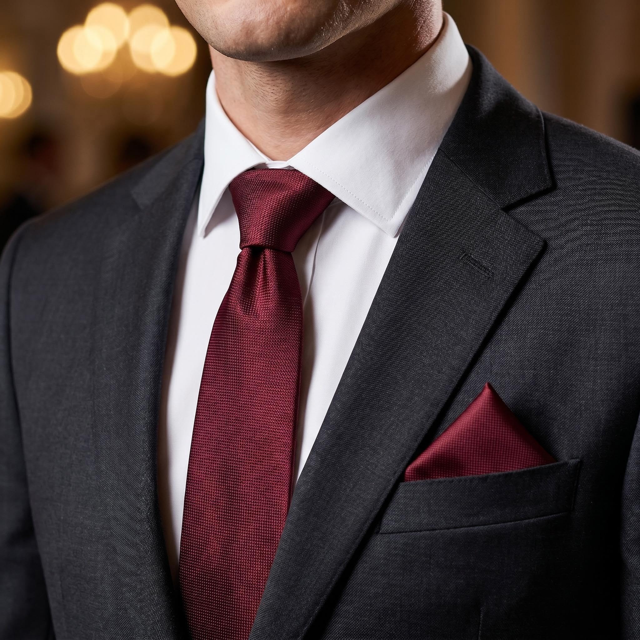 S&W SHLAX&WING Jednokolorowe czerwone krawaty ślubne dla mężczyzn Klasyczne krawaty Fashion