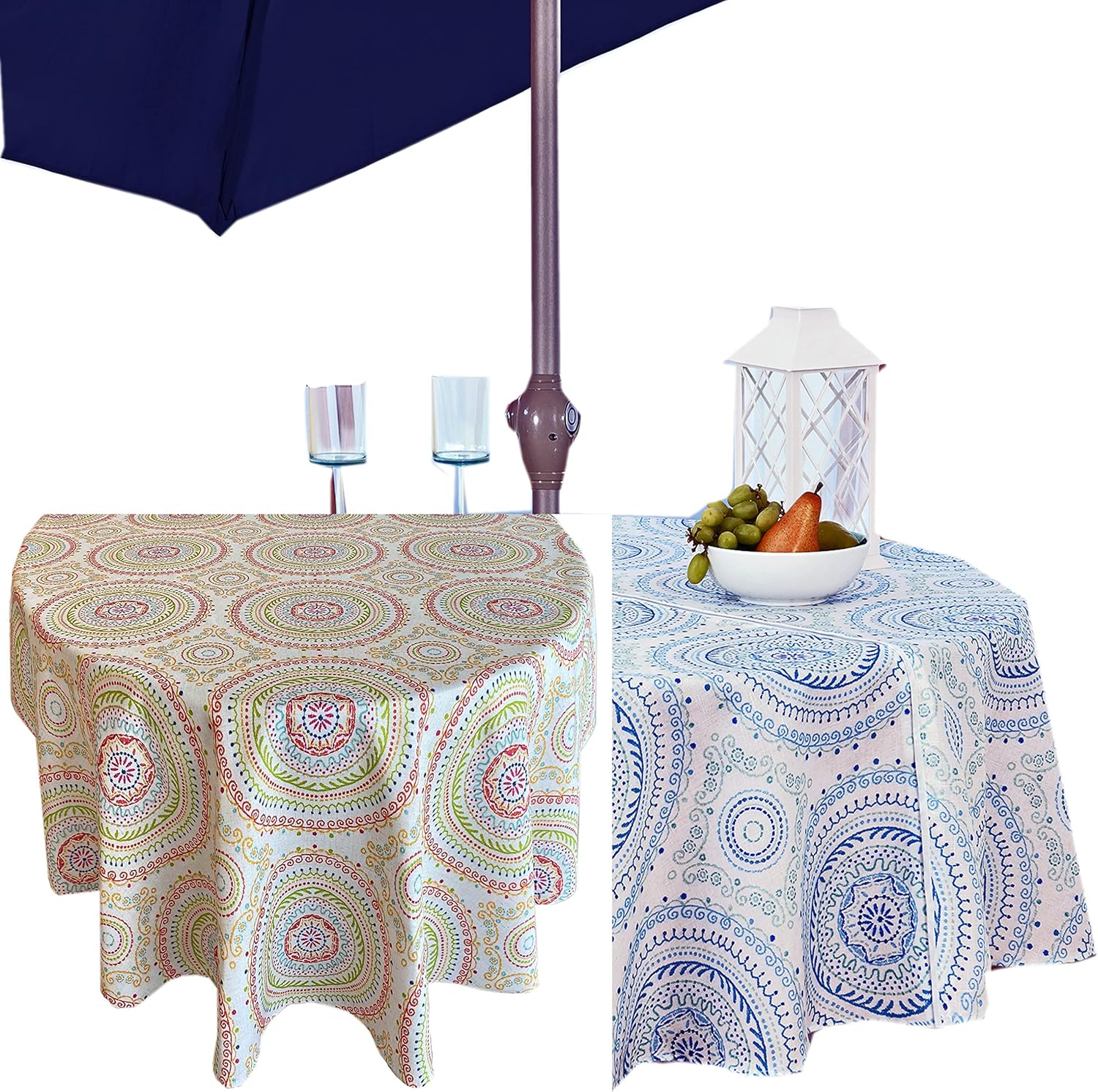 Newbridge Circle Stitch Multicolor Boho Chic Indoor Outdoor