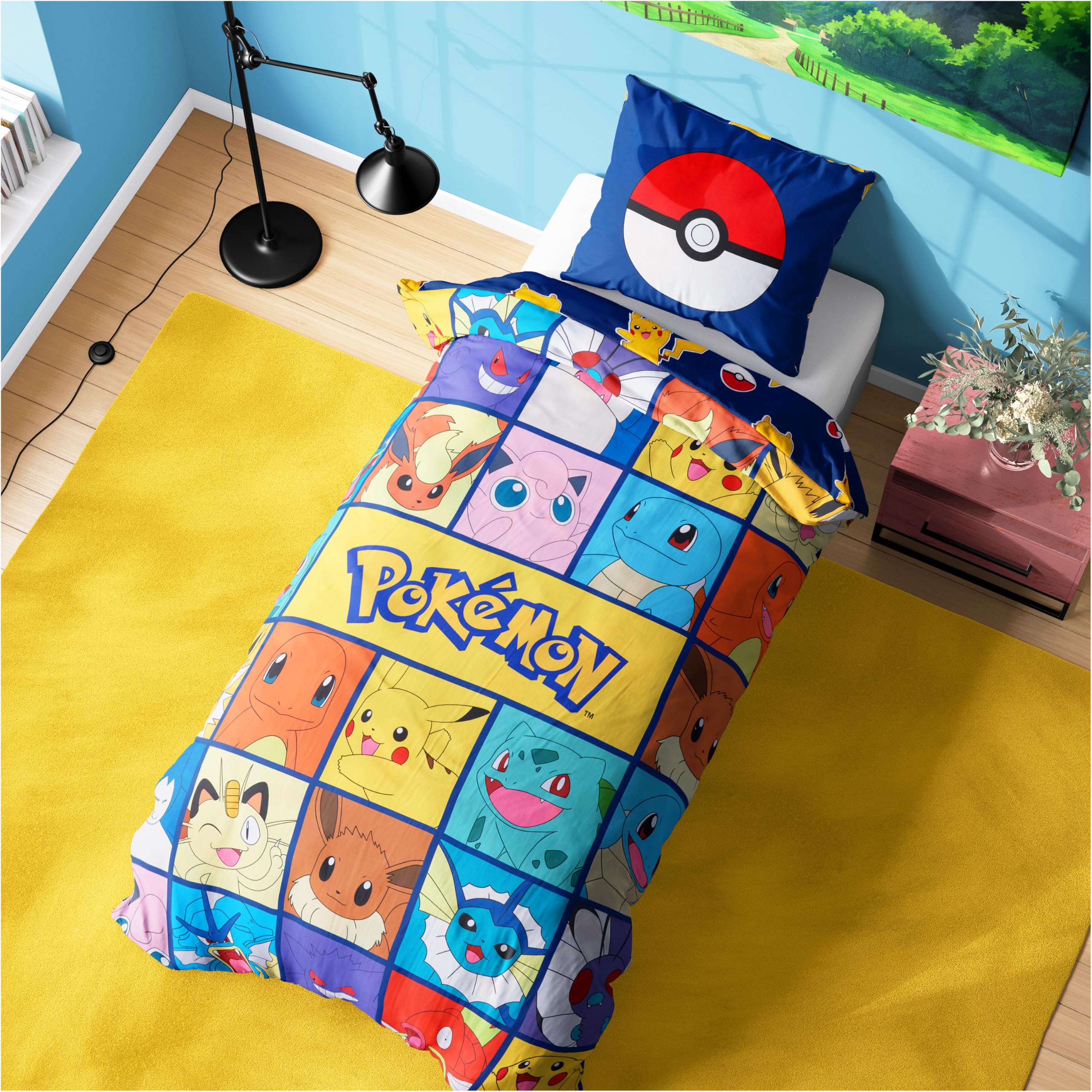 Get Trend Pokemon Single Duvet Cover Set for Kids and Teens