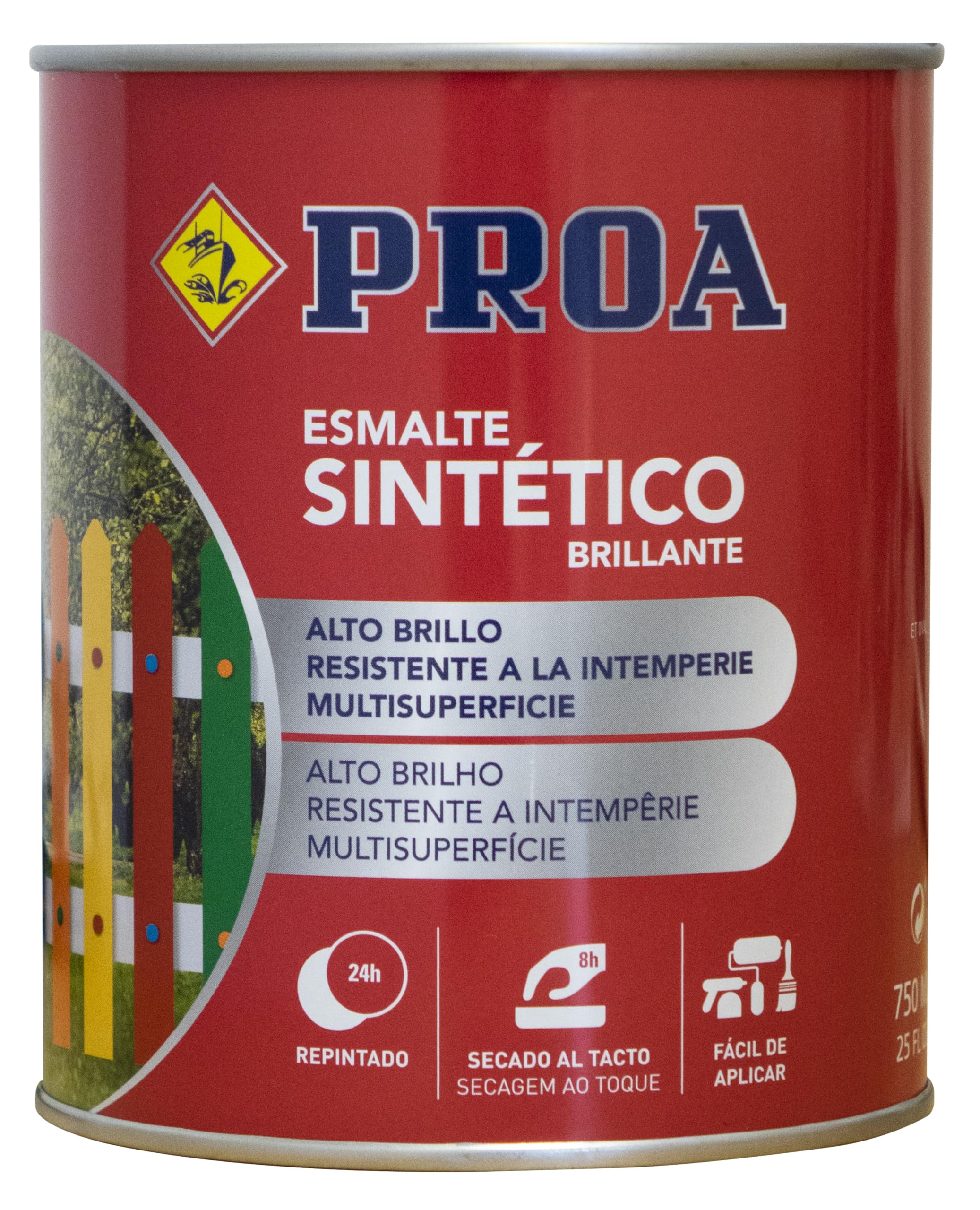 Esmalte sintético brillante Proa. Blanco. 750 ML