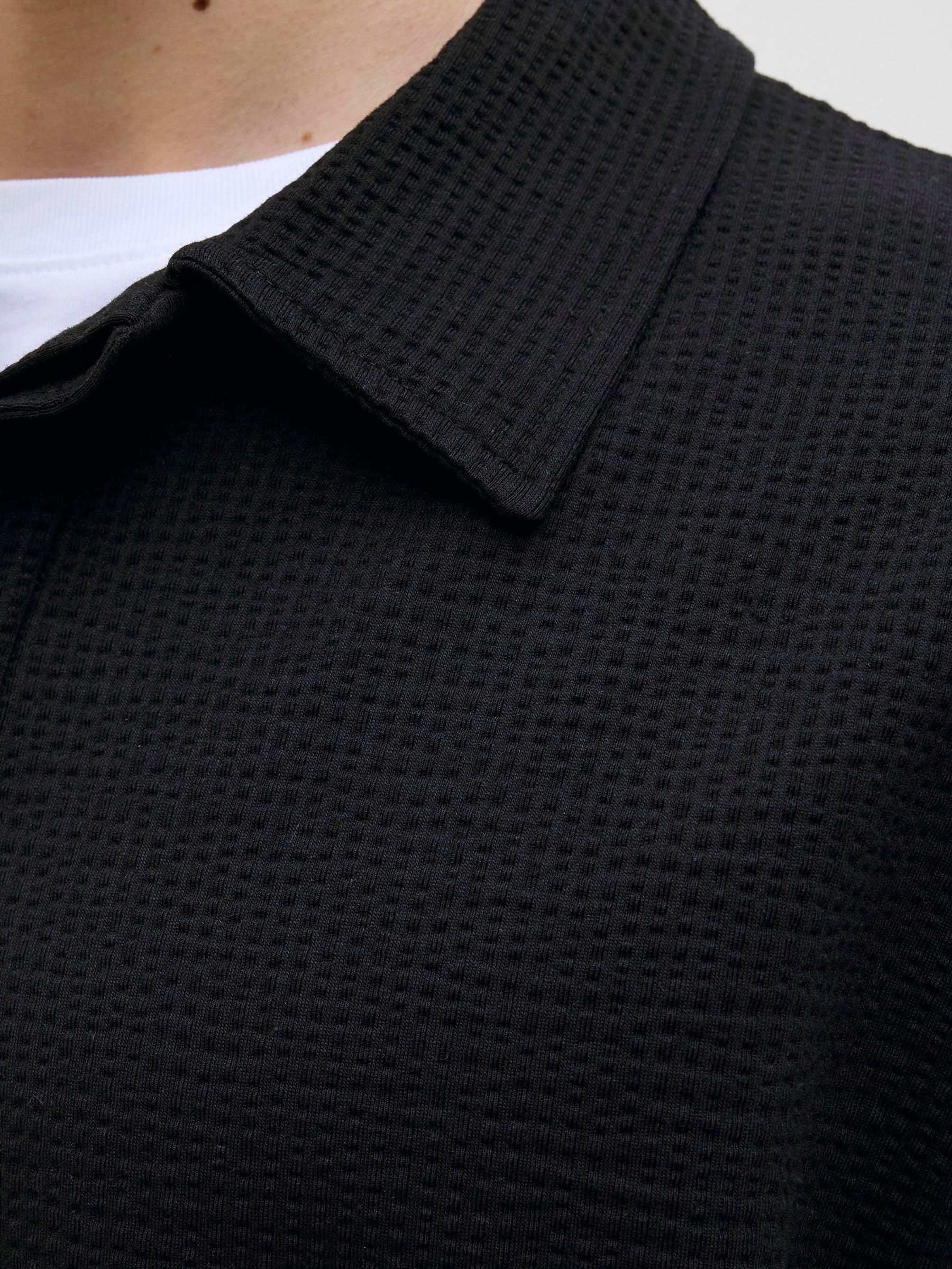 JACK & JONES Jcosago męska koszulka polo z teksturą, Cloud Dancer, XL