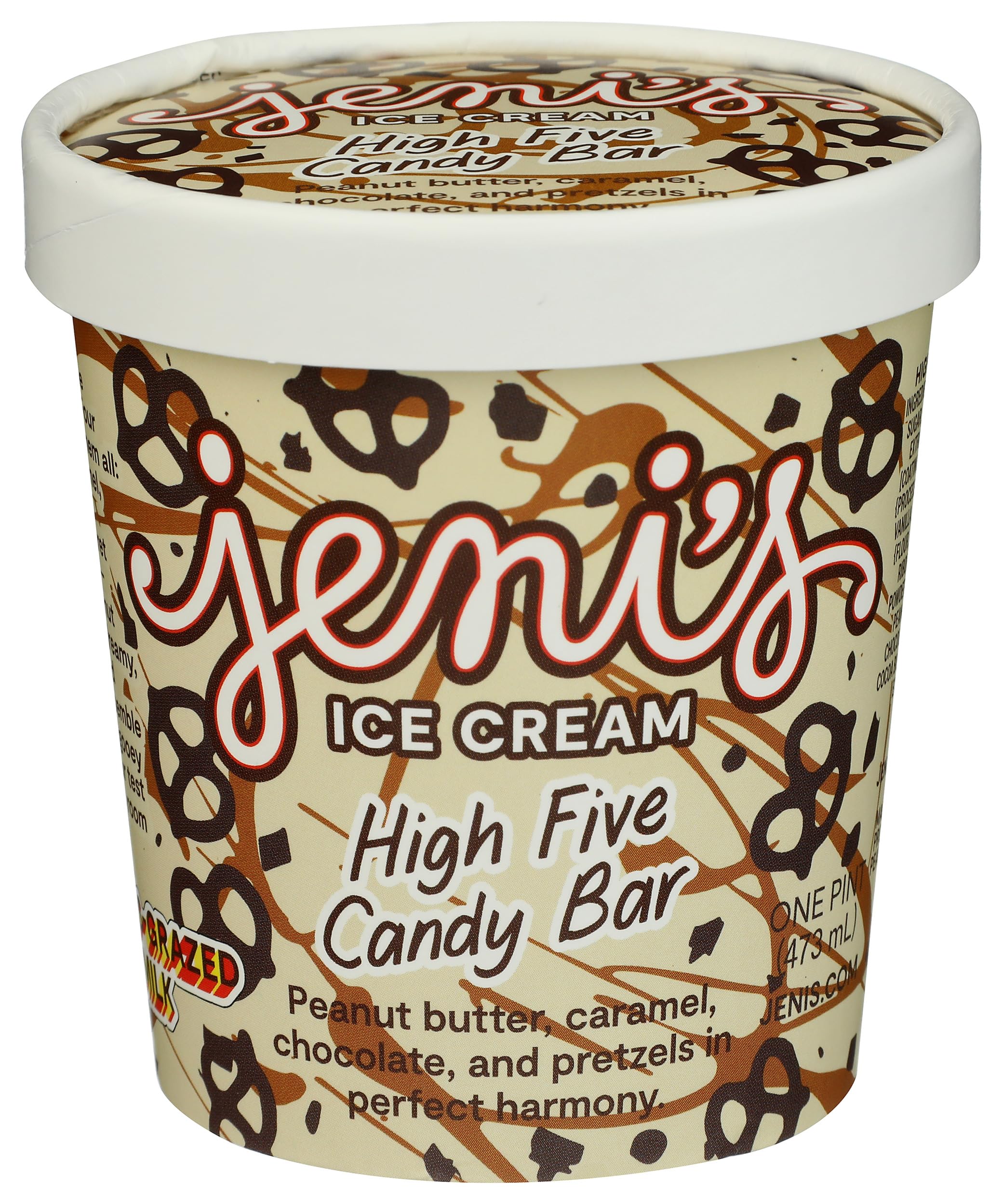 Jenis Splendid Ice Creams High Five Candy Bar Ice Cream, 1 PT