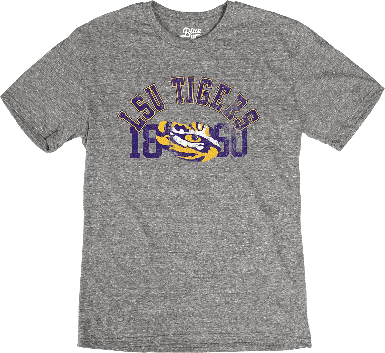 Blue 84 NCAA Mens T Shirt Tri-Blend Heather Gray - Image 3