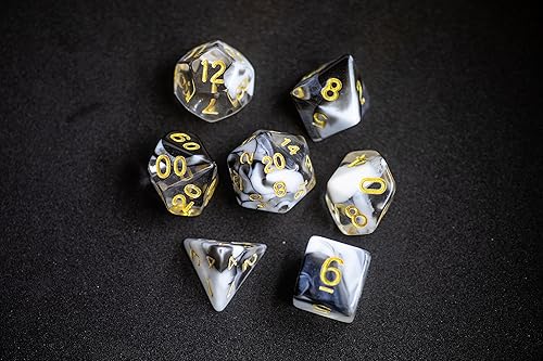 Miniatura 3 de 1985 Games Juego de dados para DND para juegos Ttrpg de Calabozos y Dragones, juegos de rol de resina poliédrica de rol de rol de rol de múltiples