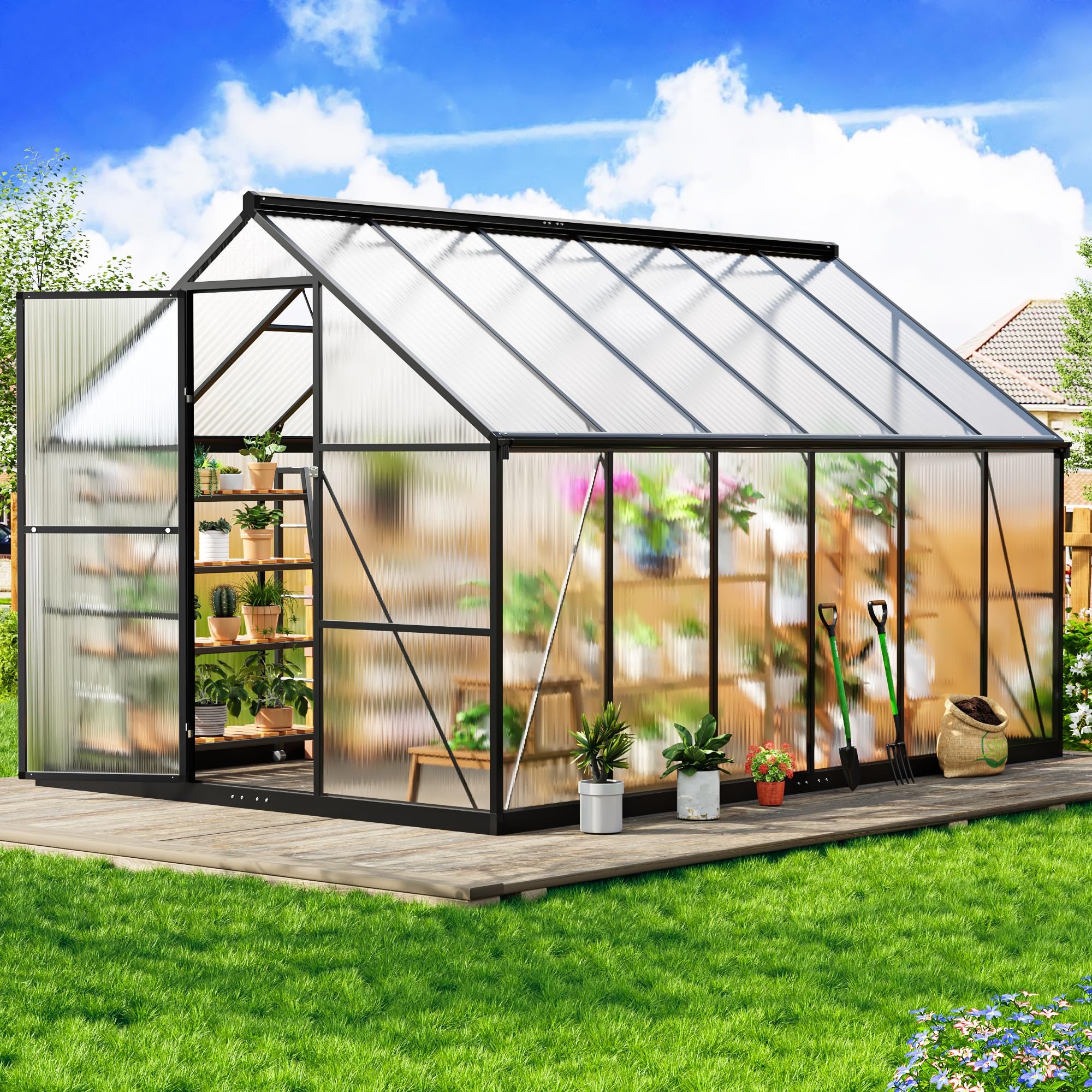 AirWire 8×12 FT Walk-in Greenhouse