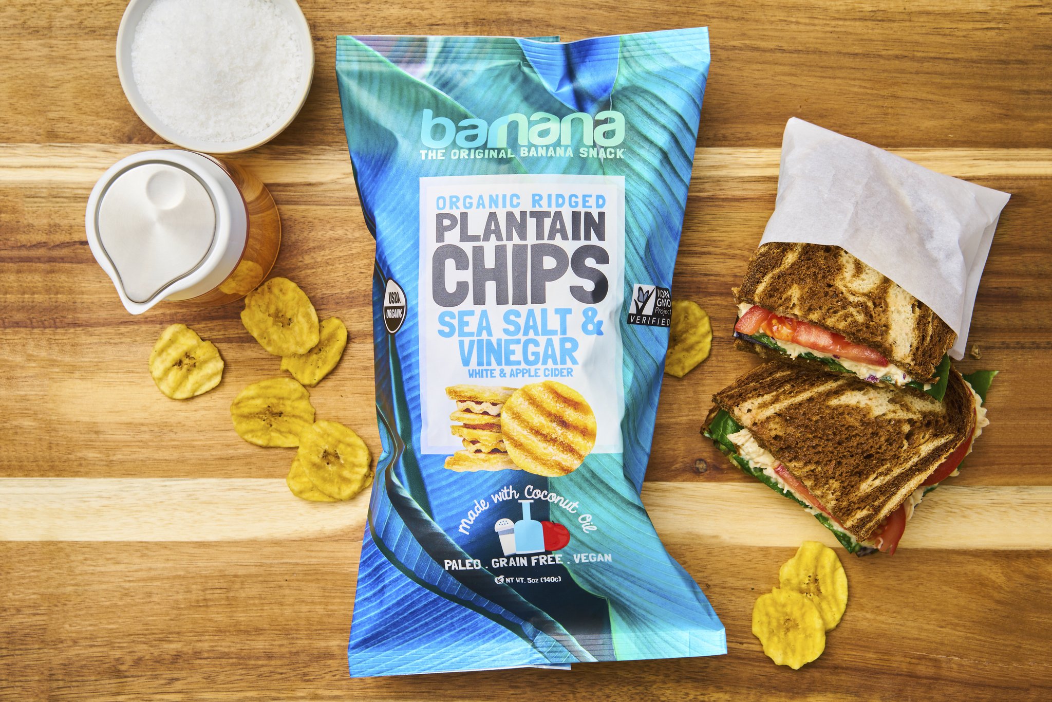Barnana Organic Plantain Chips Variety Pack 5 Ounce, 4 Pack