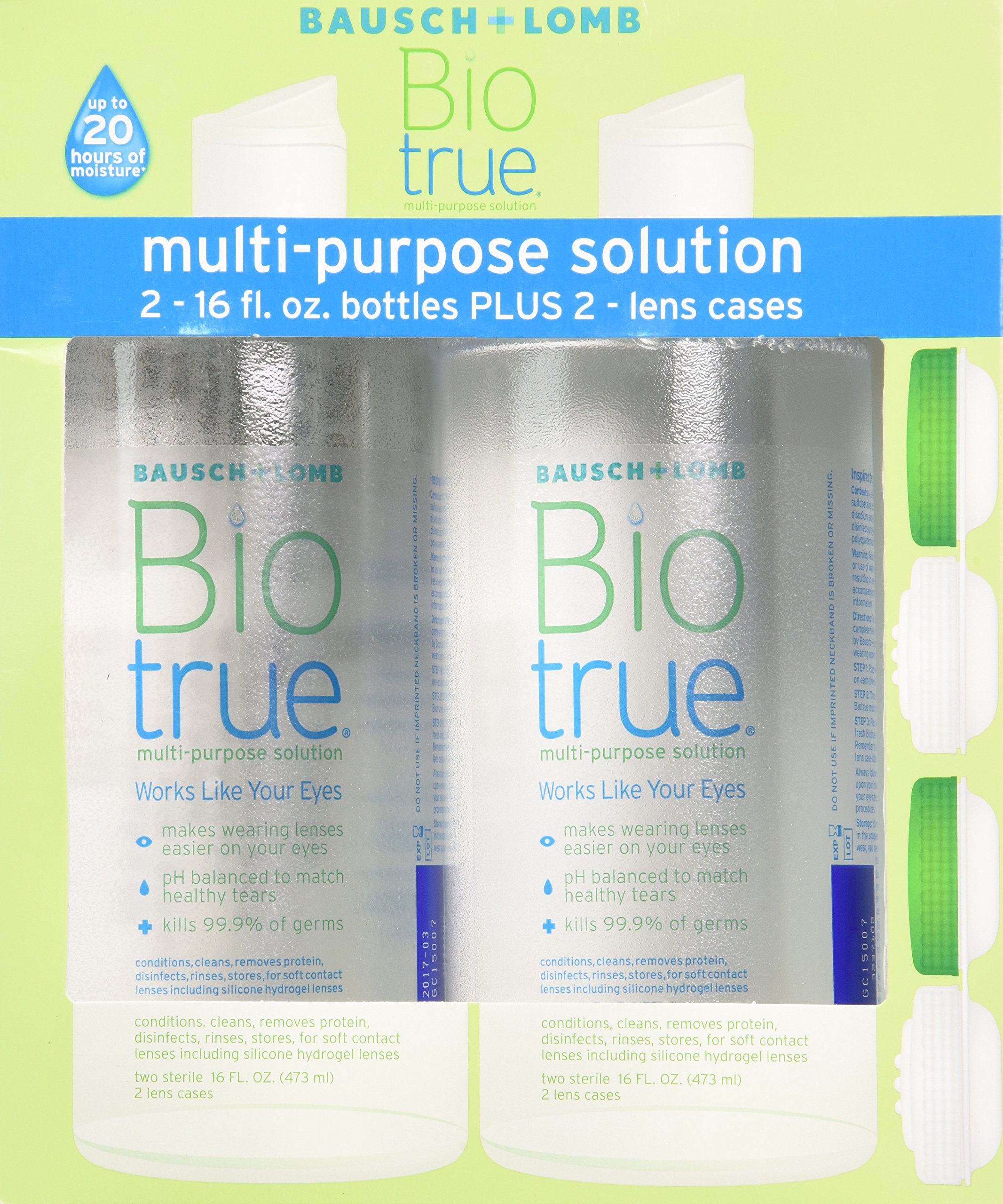 Buy Biotrue MultiPurpose Solution 2/16 oz Bottles Plus 2 Lens Cases