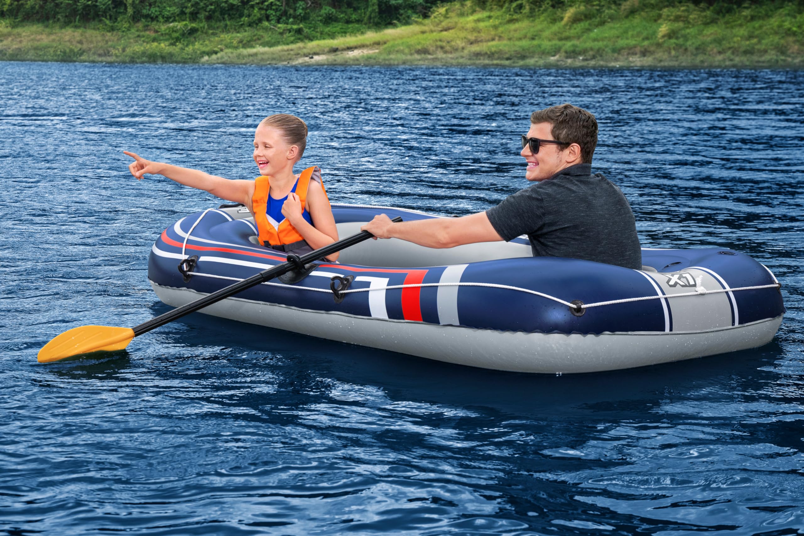 BESTWAY Barca Hinchable para 2 Adultos Bestway Hydro-Force Treck X1 228x121x32 cm Multicolor