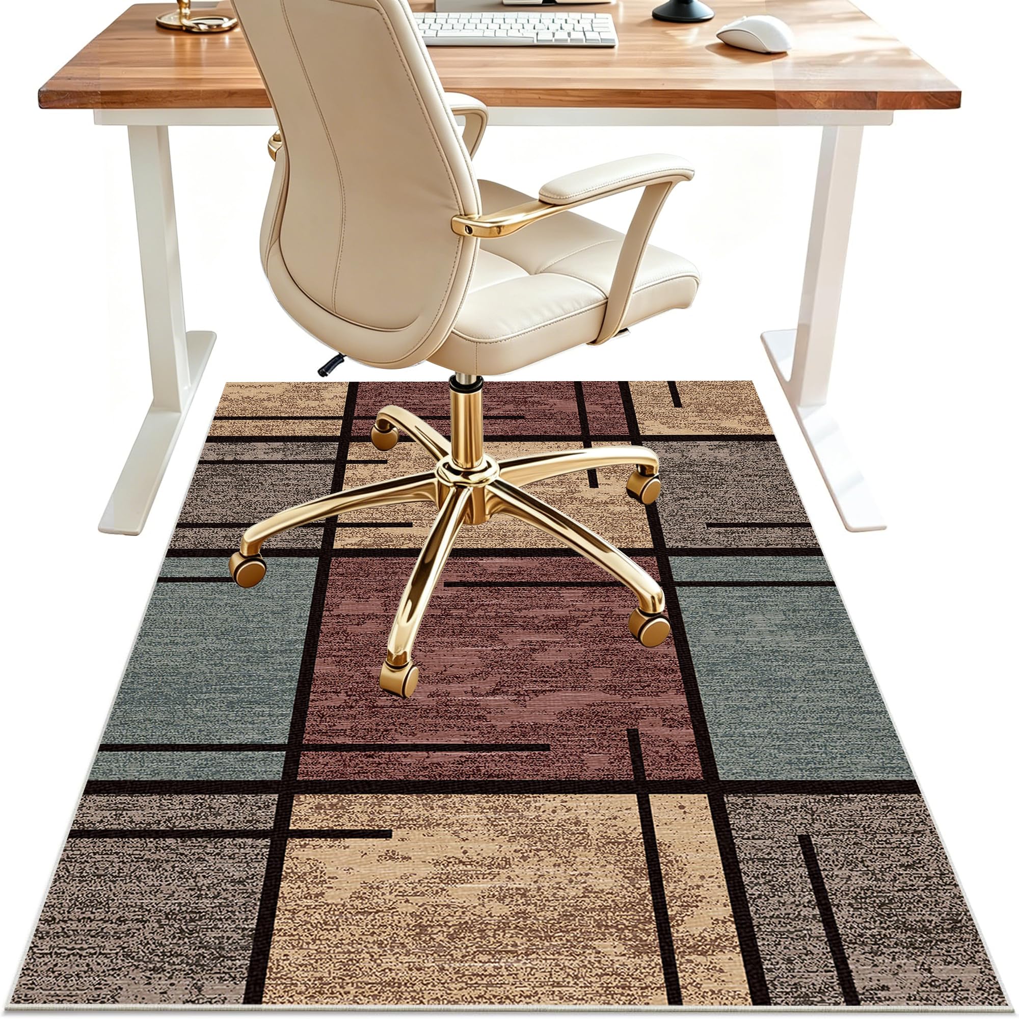 Office Chair Mat for Carpet Floor, Computer Gaming Chair Mat, Floor Protectors for Rolling Chairs 180 x 200 cm Heavy Duty Desk Chair Mat Non-slip Carpet Protector Chair Mat for Home and Office