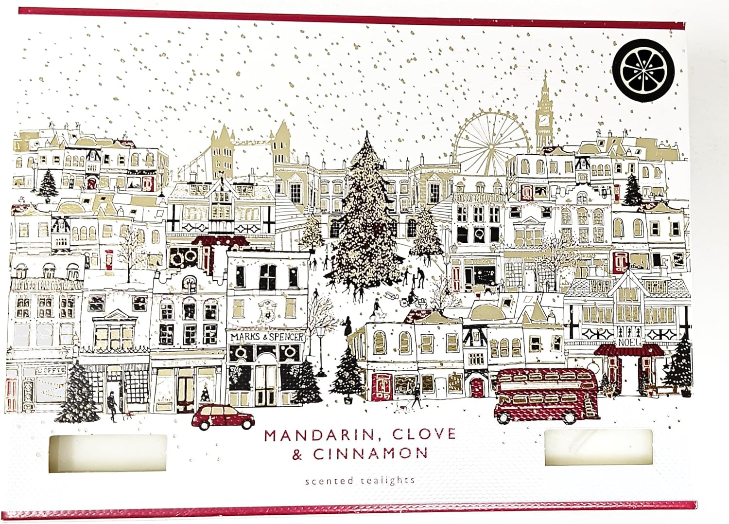 M&S Mandarin, Clove & Cinnamon 24 Scented Tealights Candles for