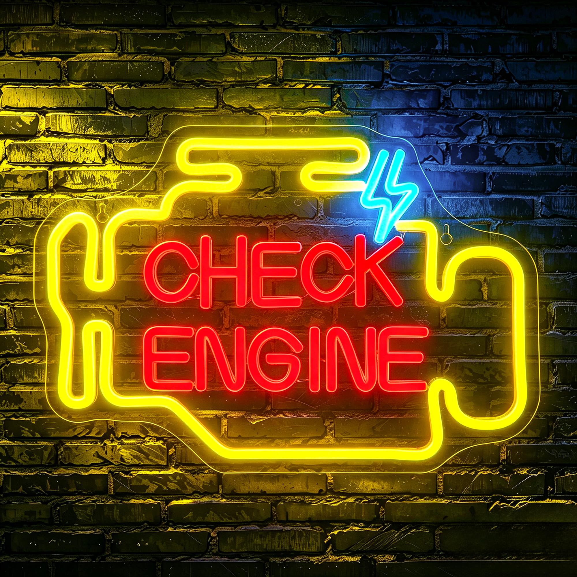 Señales de neón Check Engine