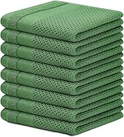 Vista 11 de Homaxy Juego de toallas de cocina y paños de cocina, 12 x 12 y 13 x 28 pulgadas, juego de 8 toallas de cocina 100% algodón, de tejido gofre, súper