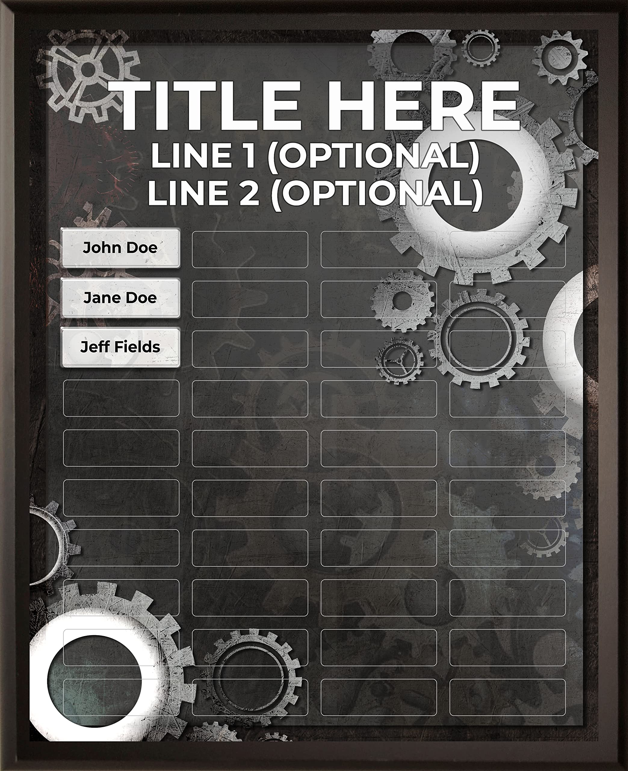 DIY Perpetual Plaque Award Kit | No Engraving Costs | Employee Recognition | Employee of The Month | Employee of The Year | Best of The Best |