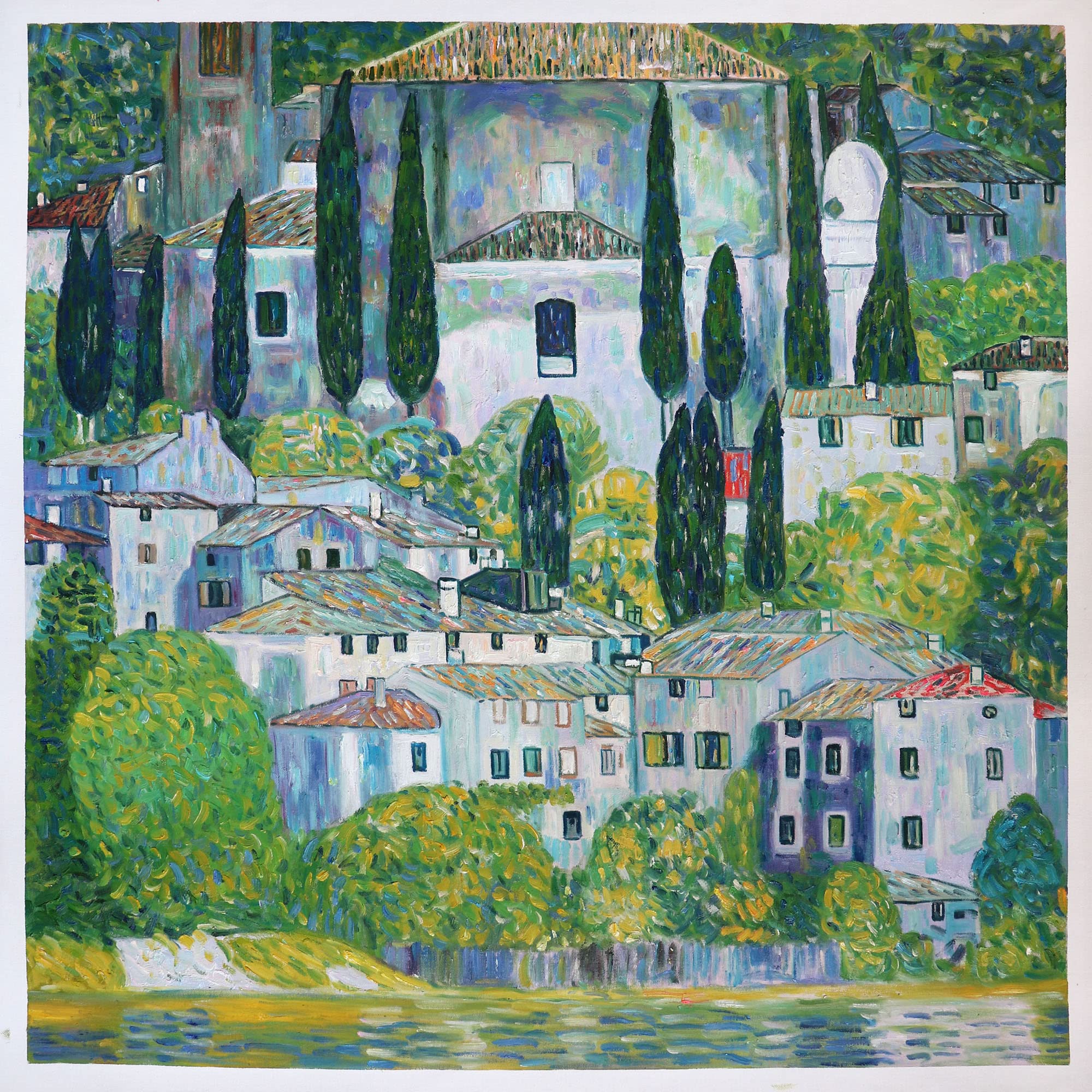 Gustav Klimt The Church in Cassone (Landscape with Cypress) Hand