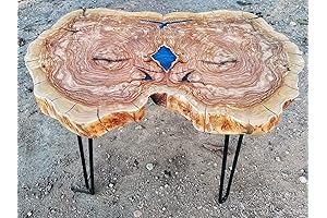 Live Edge Olive Wood Epoxy Resin Coffee Table