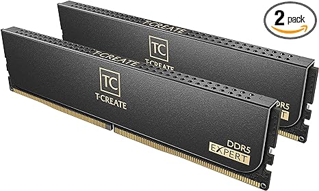 TEAMGROUP T-Create Expert Overclocking 10L DDR5 64GB Kit (2 x 32GB) 6000MHz (PC5-48000) CL34 Desktop Memory Module Ram - CTCED564G6000HC34BDC01, Black-UDIMM