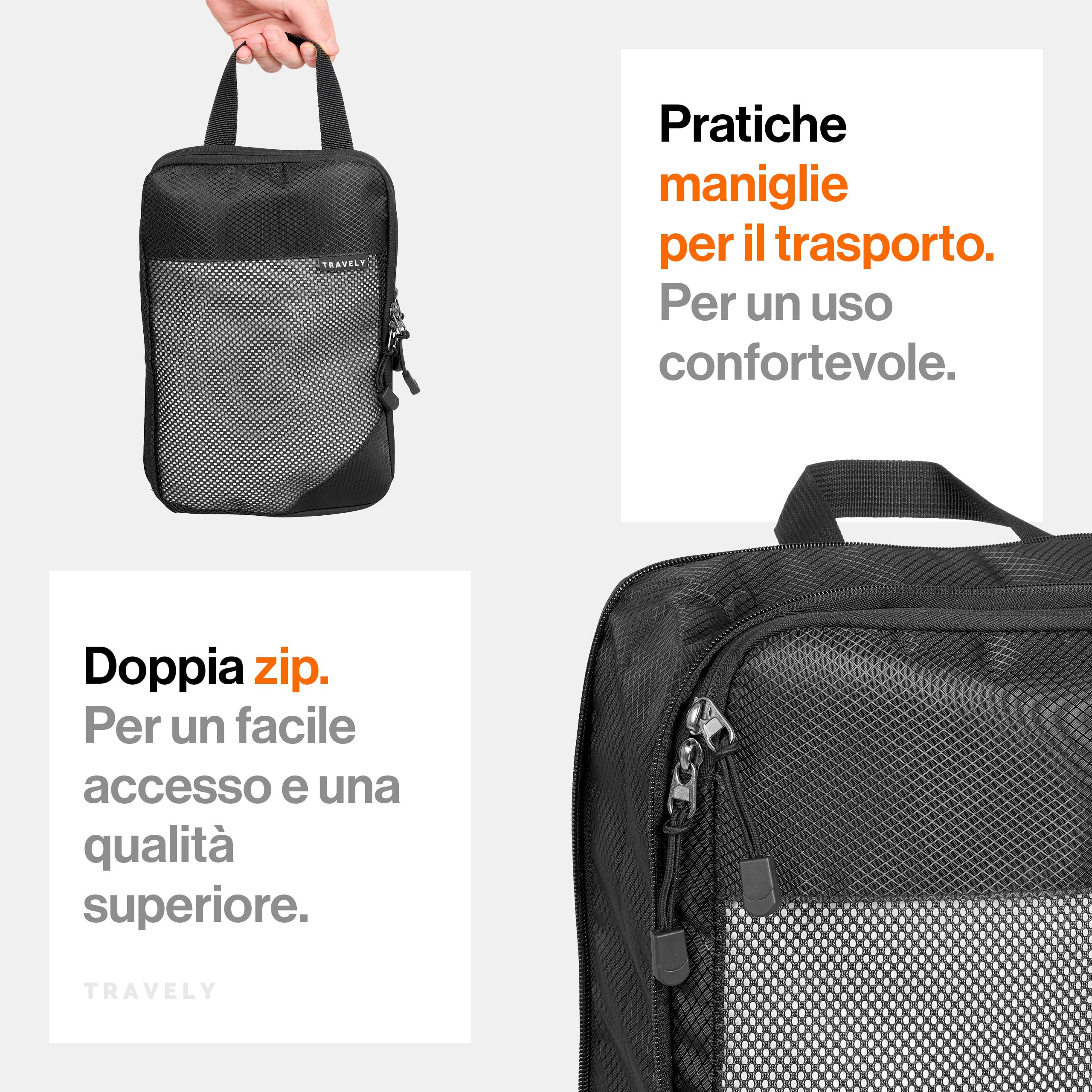 XUBX Organizer Valigie Viaggio Set di 9, Organizer Valigia, Cubi da